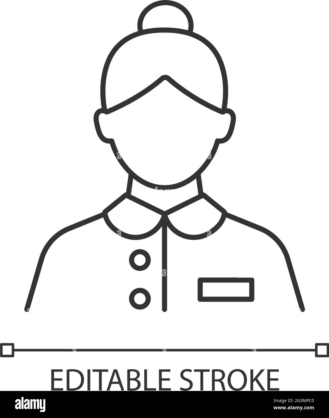 abin steward linear icon Stock Vector