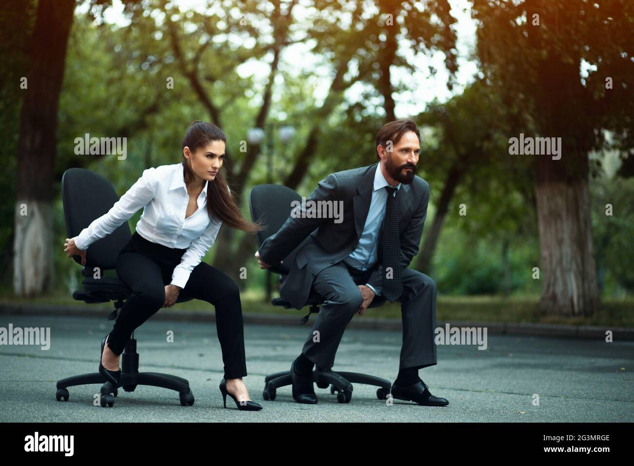 Office worker driving hi-res stock photography and images - Alamy