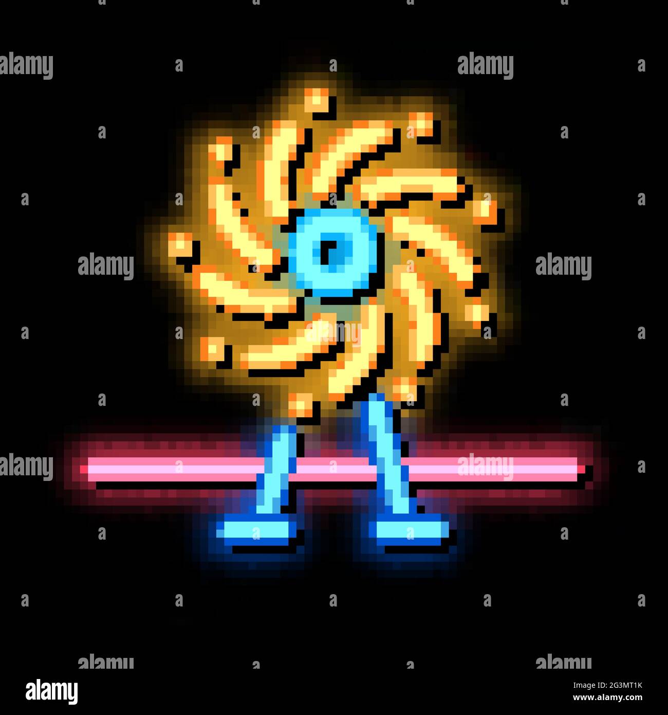 firework decorative neon glow icon illustration Stock Vector Image ...