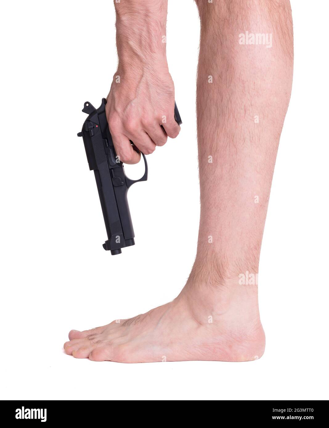 Shooting self in foot hi-res stock photography and images - Alamy