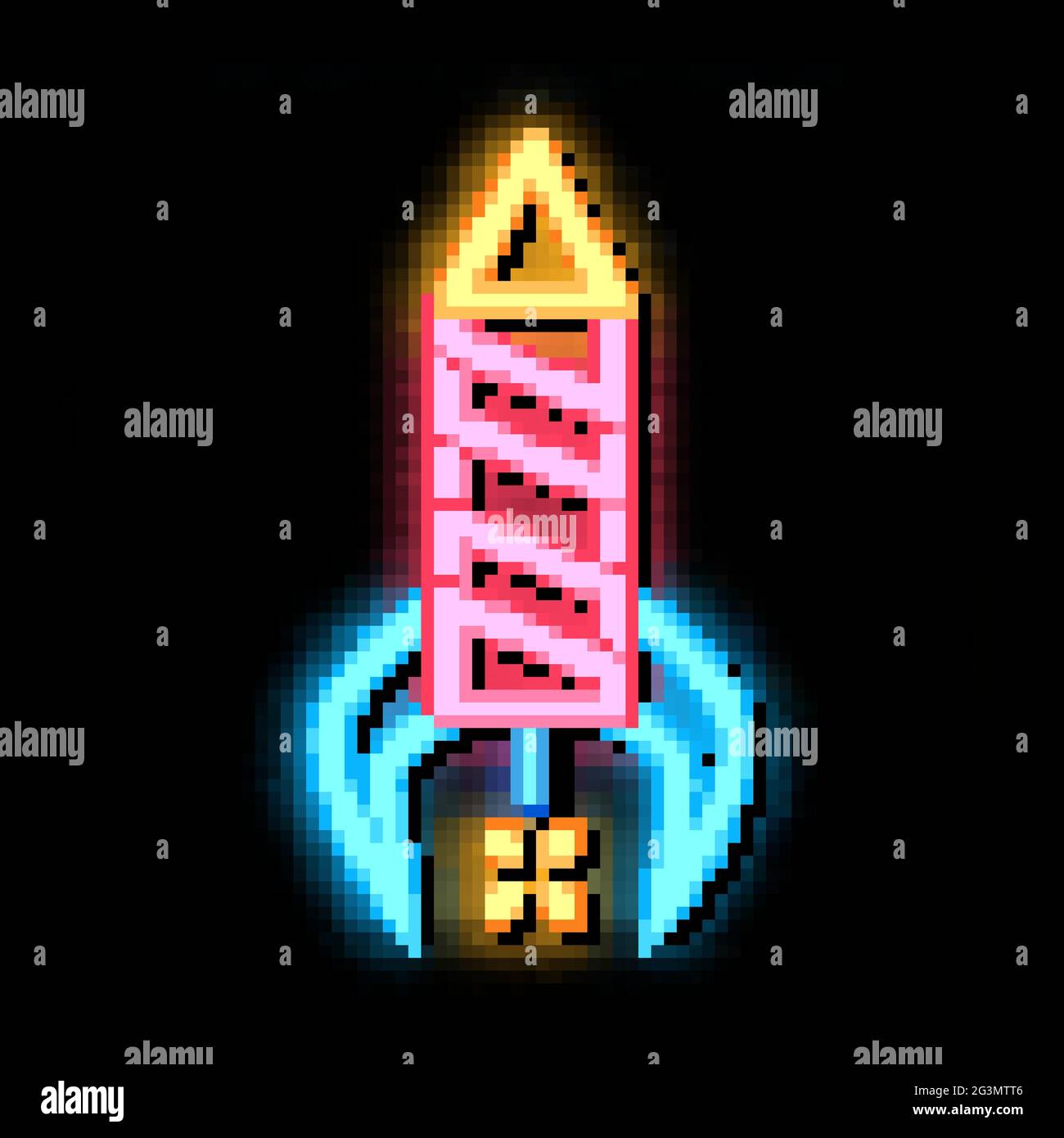 firework rocket neon glow icon illustration Stock Vector Image & Art ...