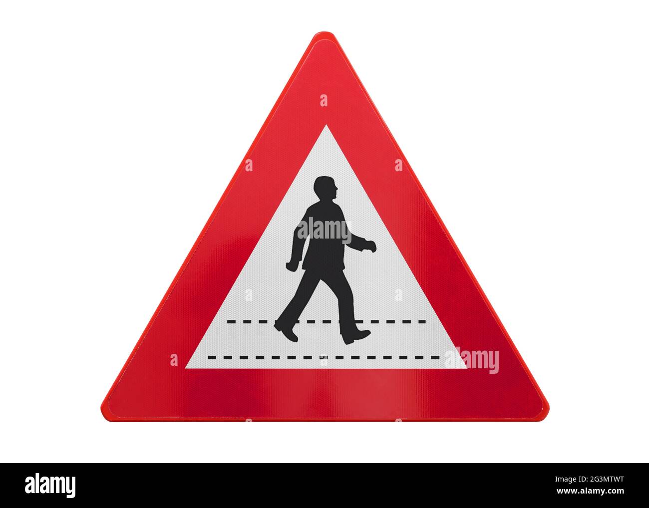 Traffic sign isolated Pedestrian crossing Stock Photo Alamy
