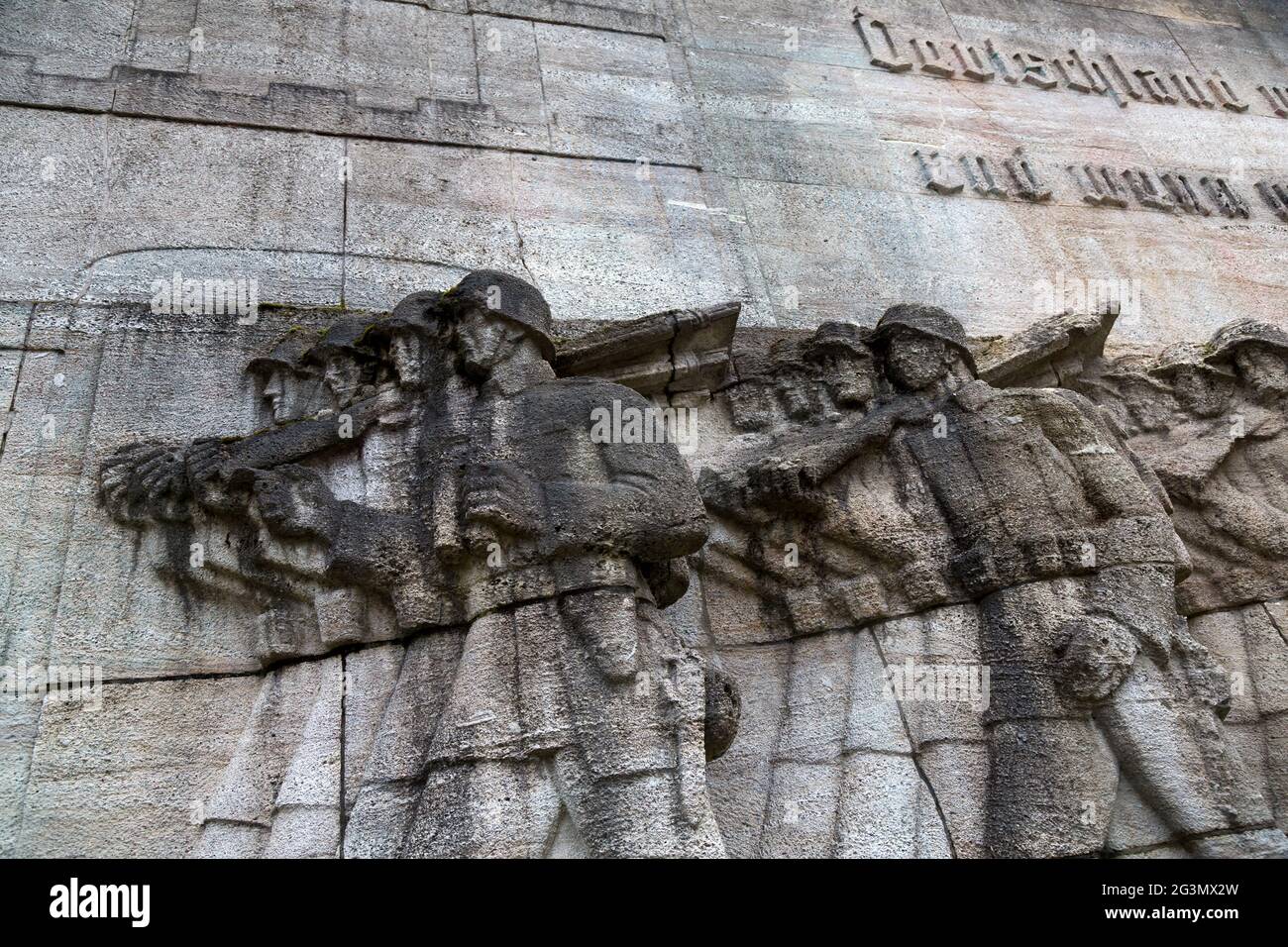'07.04.2021, Hamburg, Hamburg, Germany - Controversial war memorial for those killed in action of Infantry Regiment No. 76 in World War 1, erected in Stock Photo
