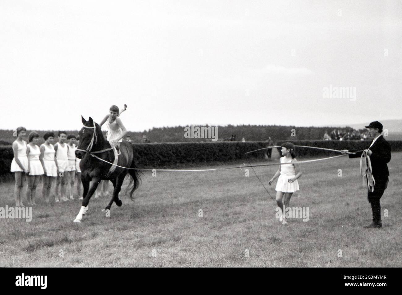 '04.07.1965, Gotha, Erfurt district, German Democratic Republic - Show programme on the grounds: Gotha children's vaulting group. 00S650704D132CAROEX. Stock Photo