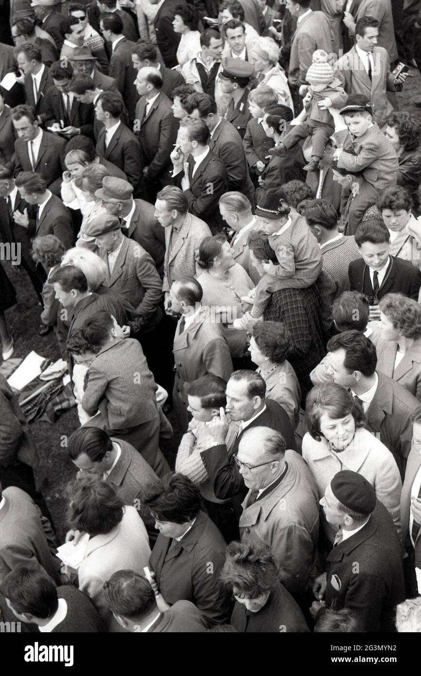'27.05.1965, Gotha, Erfurt district, German Democratic Republic - GDR - Crowd at an open-air event. 00S650527D124CAROEX.JPG [MODEL RELEASE: NO, PROPER Stock Photo