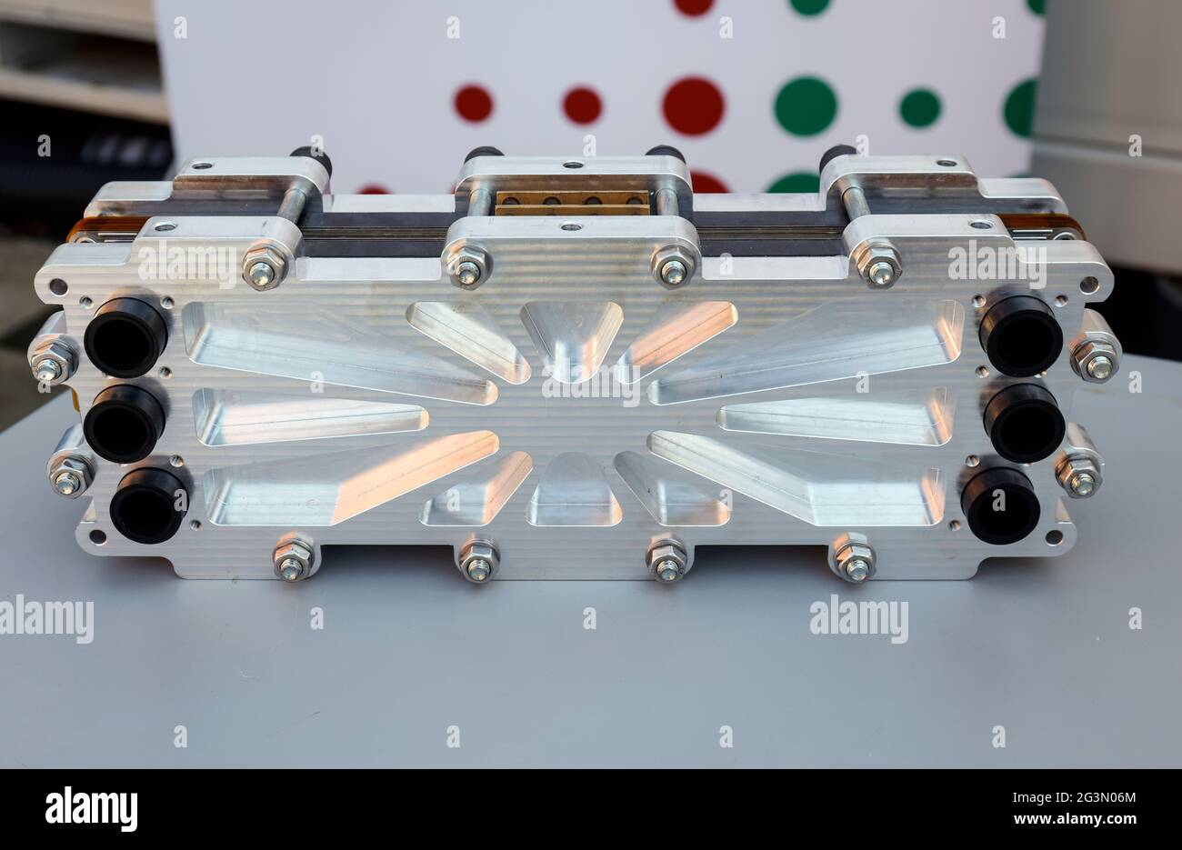 '31.03.2021, Duisburg, North Rhine-Westphalia, Germany - Fuel cell, ZBT Centre for Fuel Cell Technology Duisburg, one of Europe's leading research ins Stock Photo