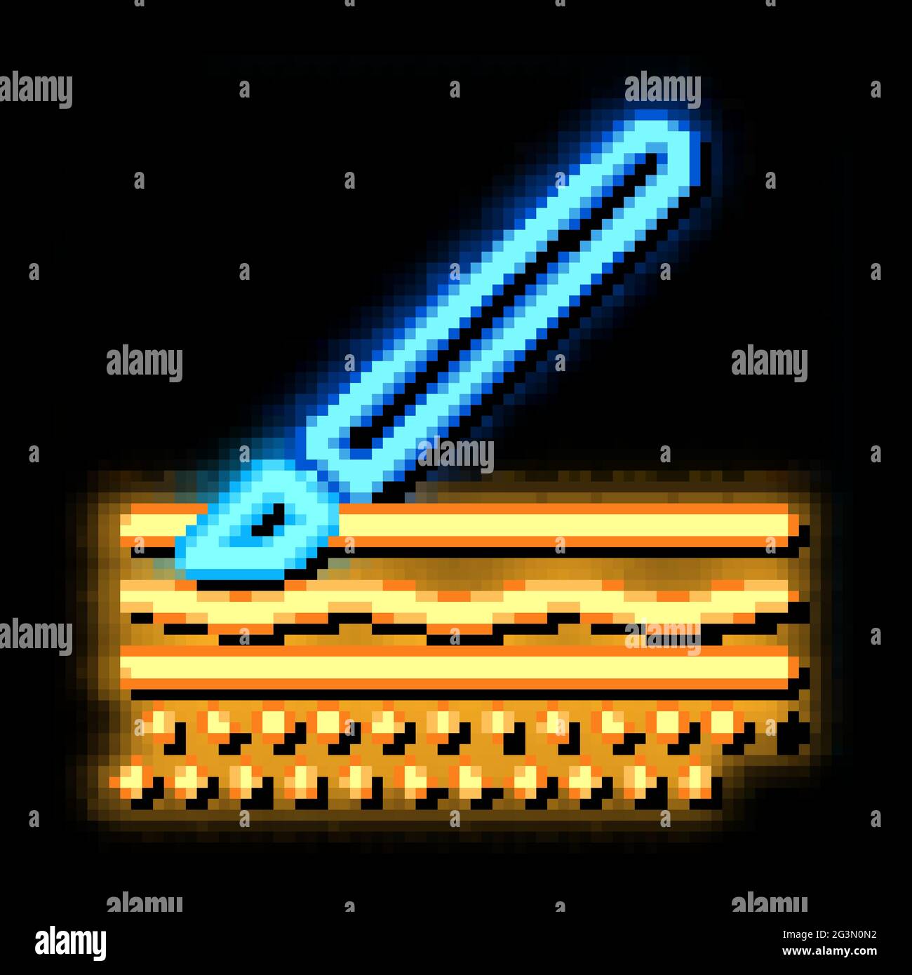 surgical incision neon glow icon illustration Stock Vector Image & Art ...