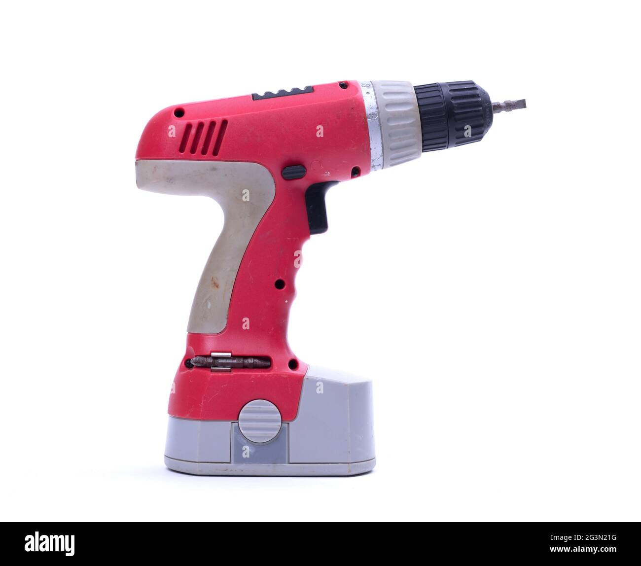 Cordless screwdriver or power drill isolated Stock Photo Alamy