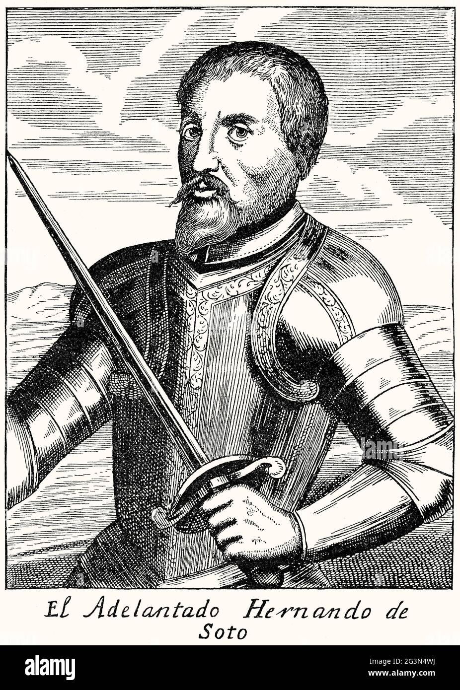 Hernando de Soto, c. 1500 – 1542, a Spanish explorer and conquistador Stock Photo