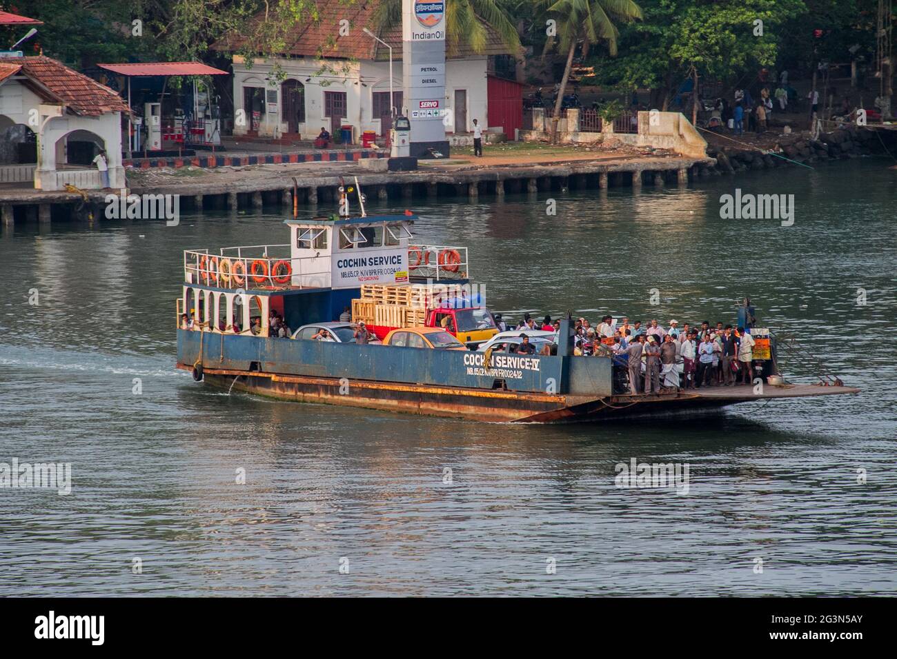 Local ferry in Cochin Port Stock Photo