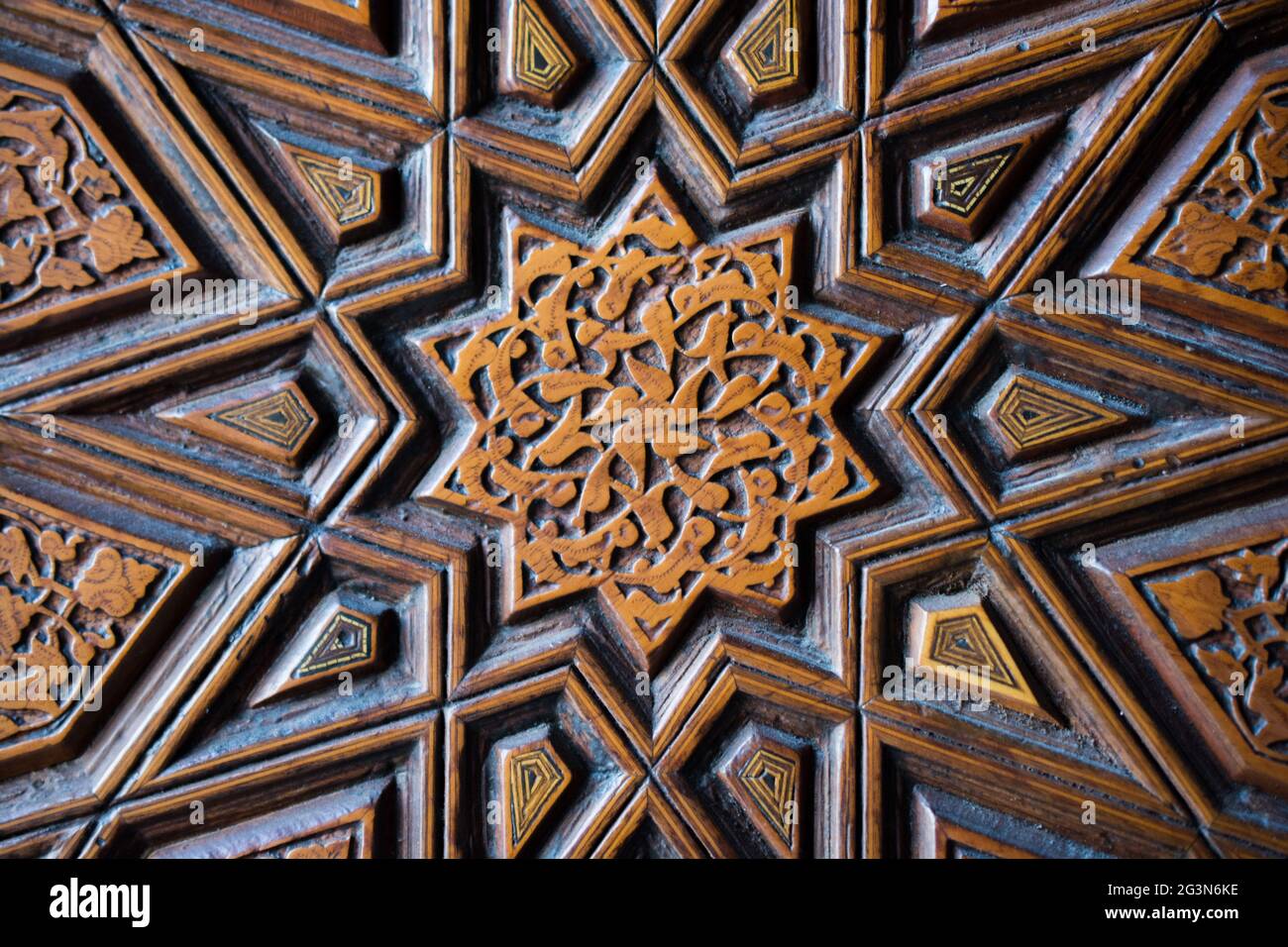 Ottoman Turkish  art with geometric patterns Stock Photo