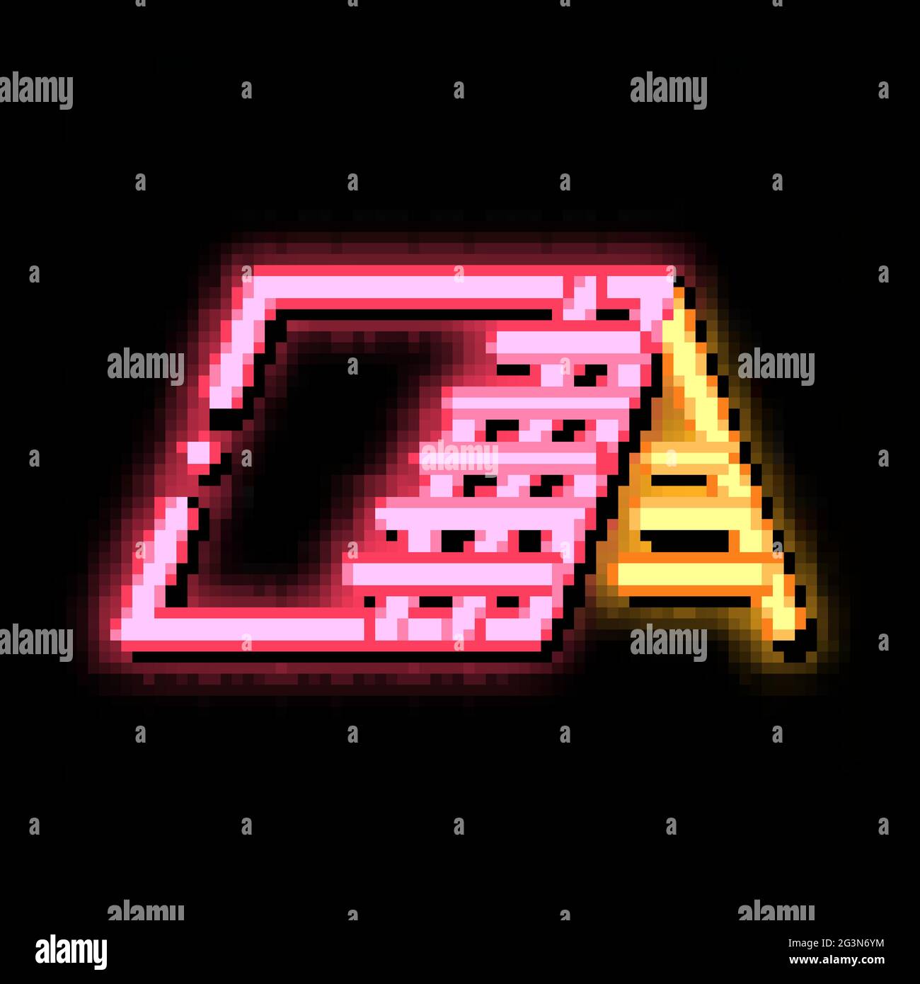 roof building exterior neon glow icon illustration Stock Vector Image ...