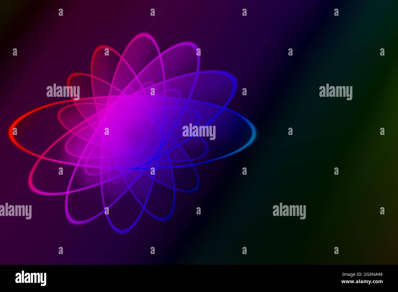 Atomic particle background as theme of physics Stock Photo