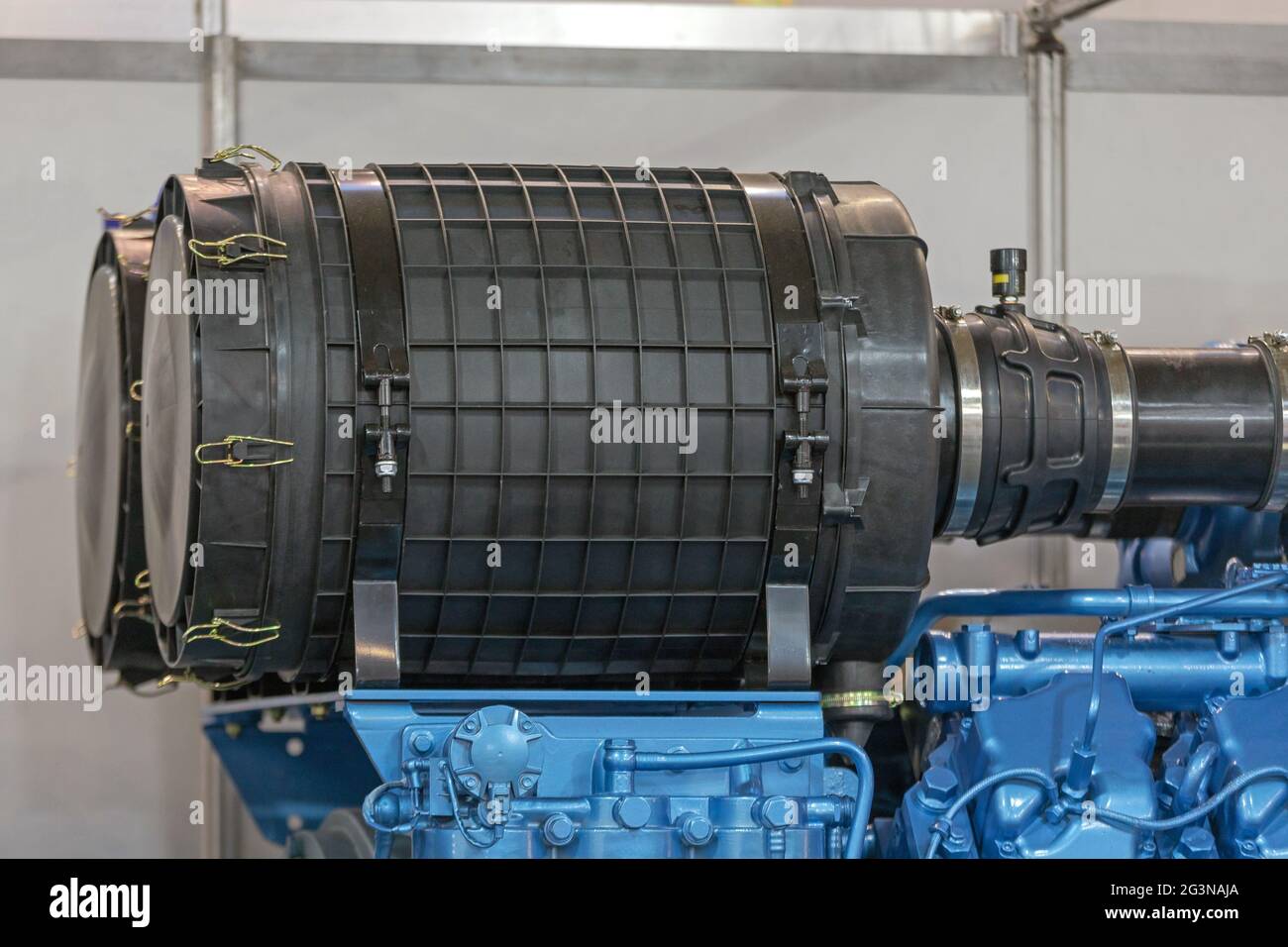 Big Air Filter Box at Top of Power Generator Diesel Engine Stock Photo -  Alamy