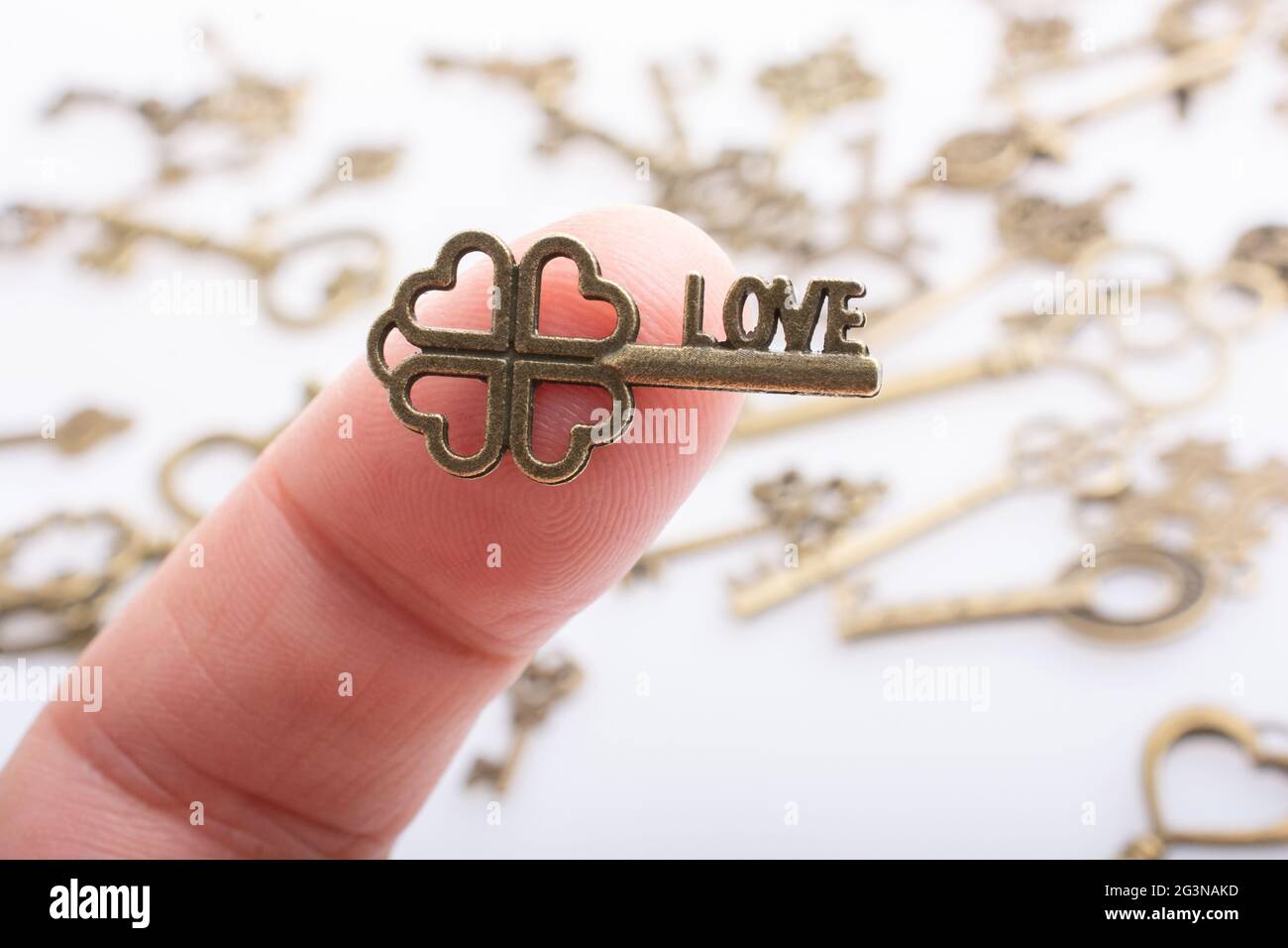 Hand holding Retro style metal keys as business concept Stock Photo - Alamy