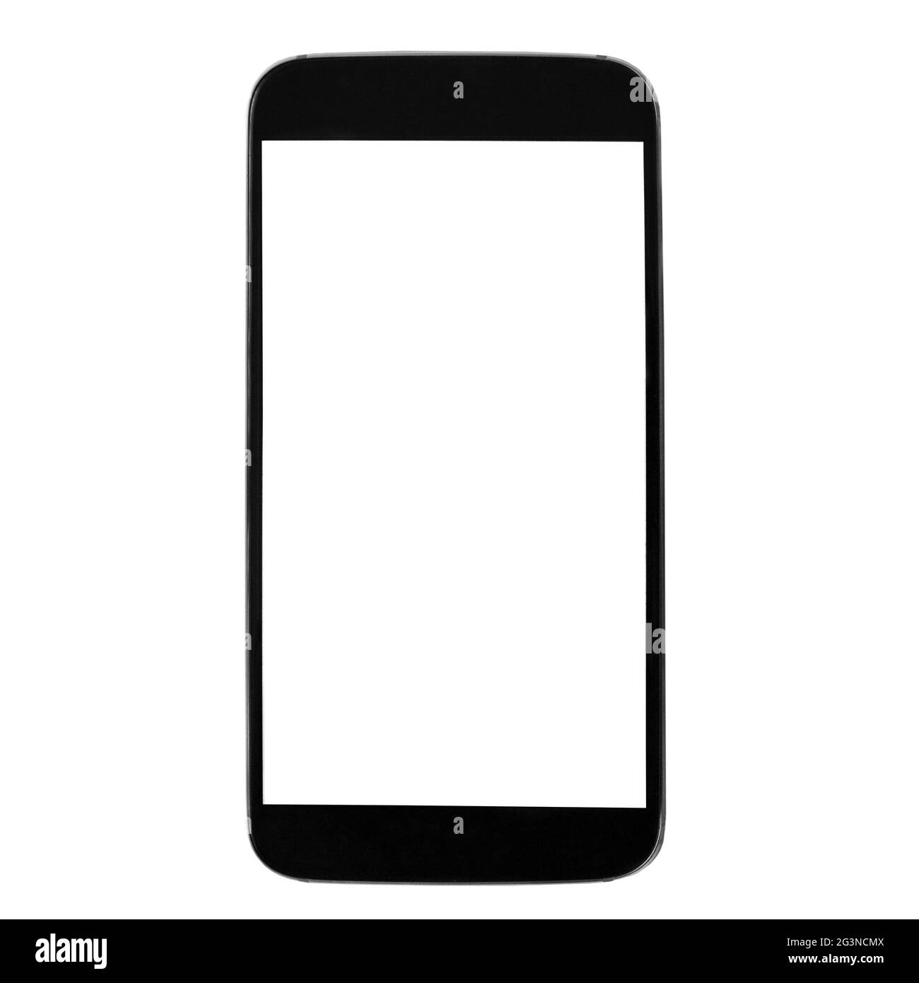 Smartphone with blank screen isolated on white background Stock Photo