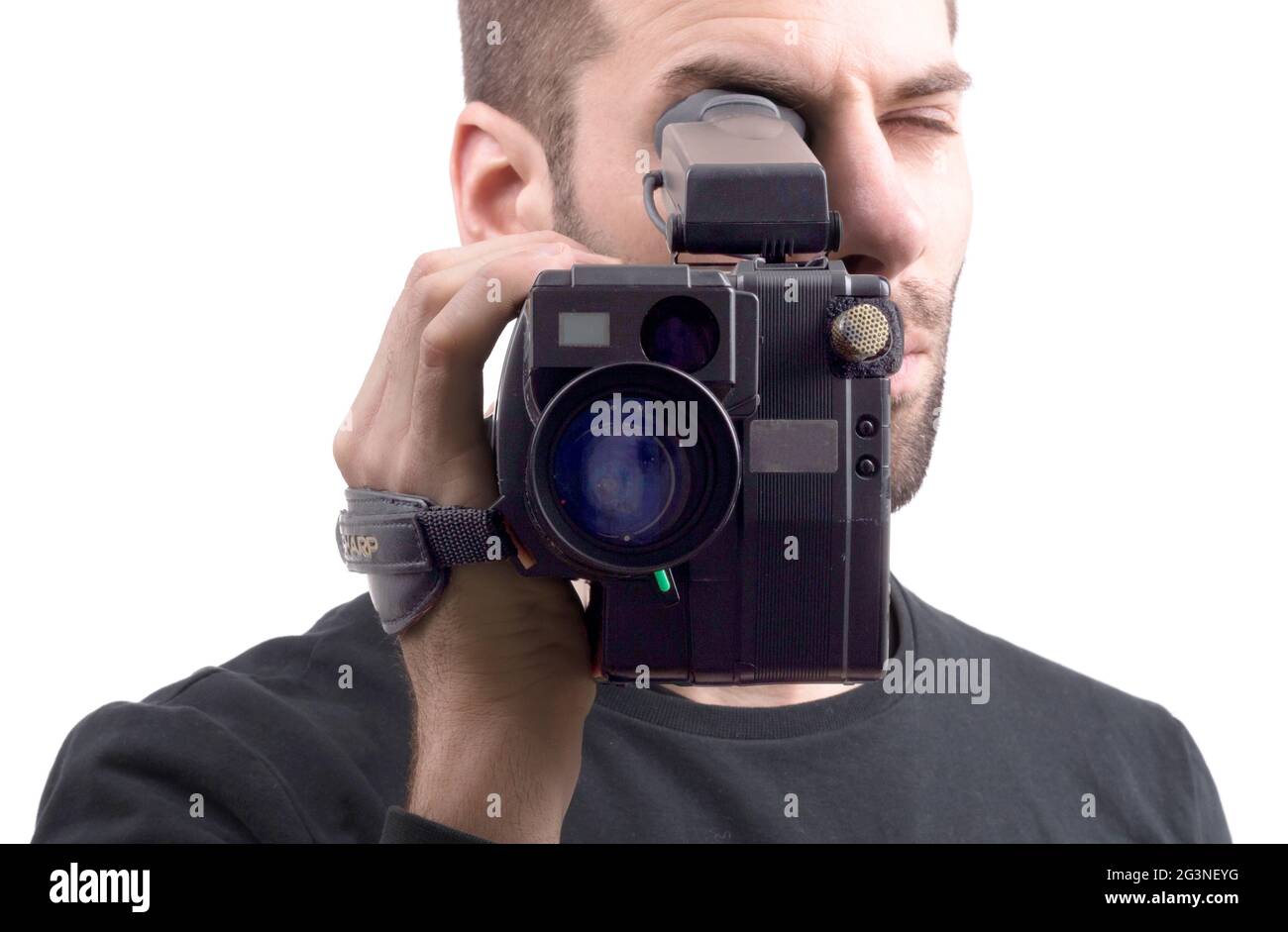 Analogue camcorder, isolated Stock Photo Alamy