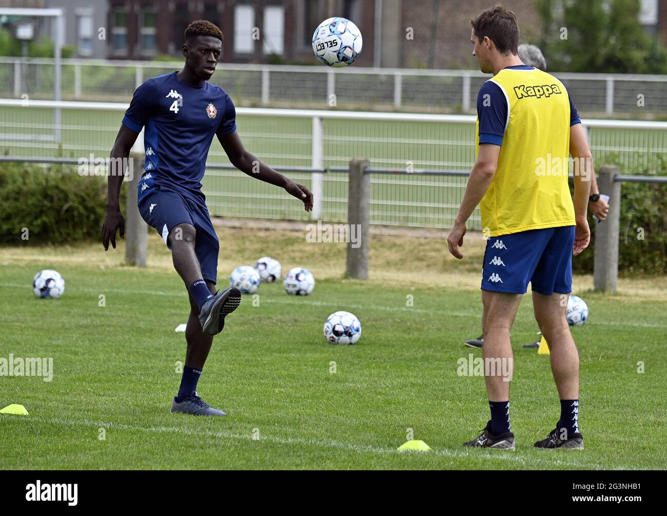 Seraing's Wagane Faye pictured during the first training session for the new season 2021-2022 of Jupiler Pro League first division soccer team RFC Ser Stock Photo