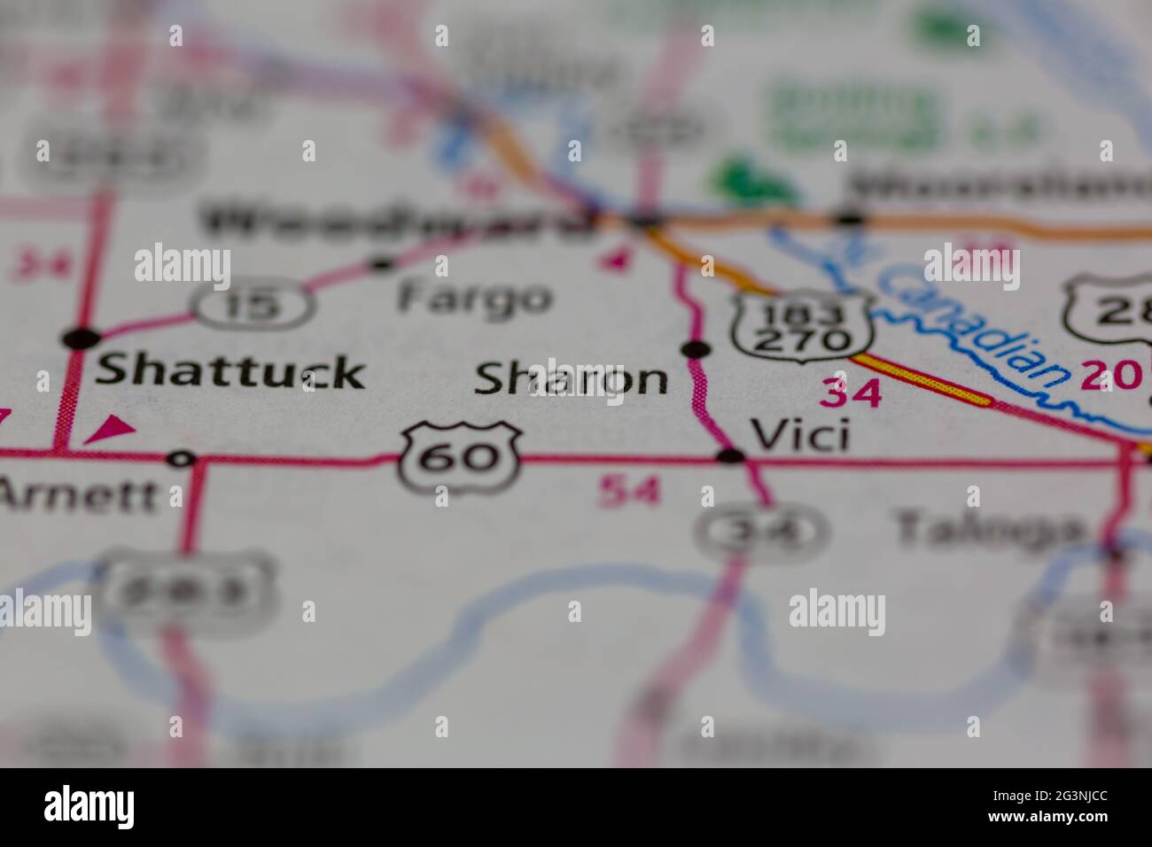 Map of sharon oklahoma hires stock photography and images Alamy