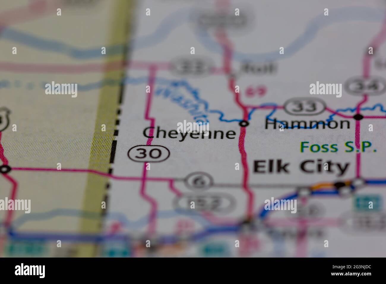 Map of cheyenne oklahoma hires stock photography and images Alamy