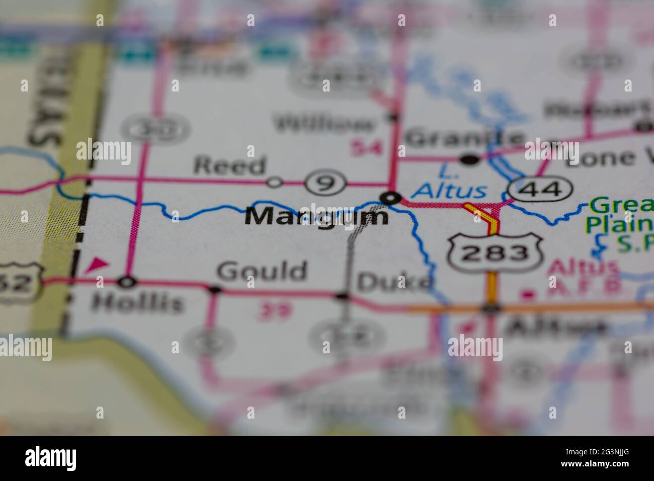Mangum on a map hires stock photography and images Alamy