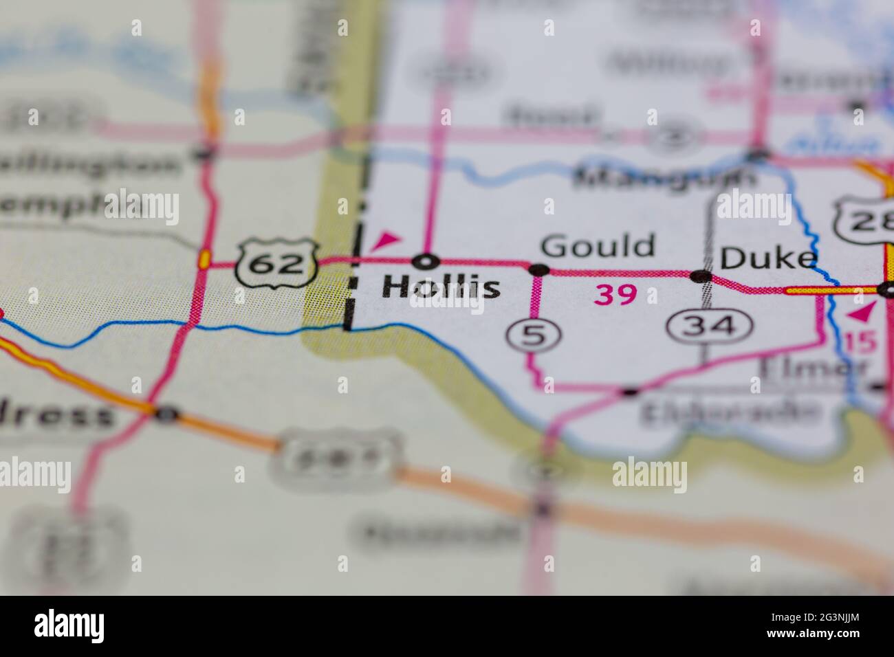 Hollis oklahoma map hires stock photography and images Alamy