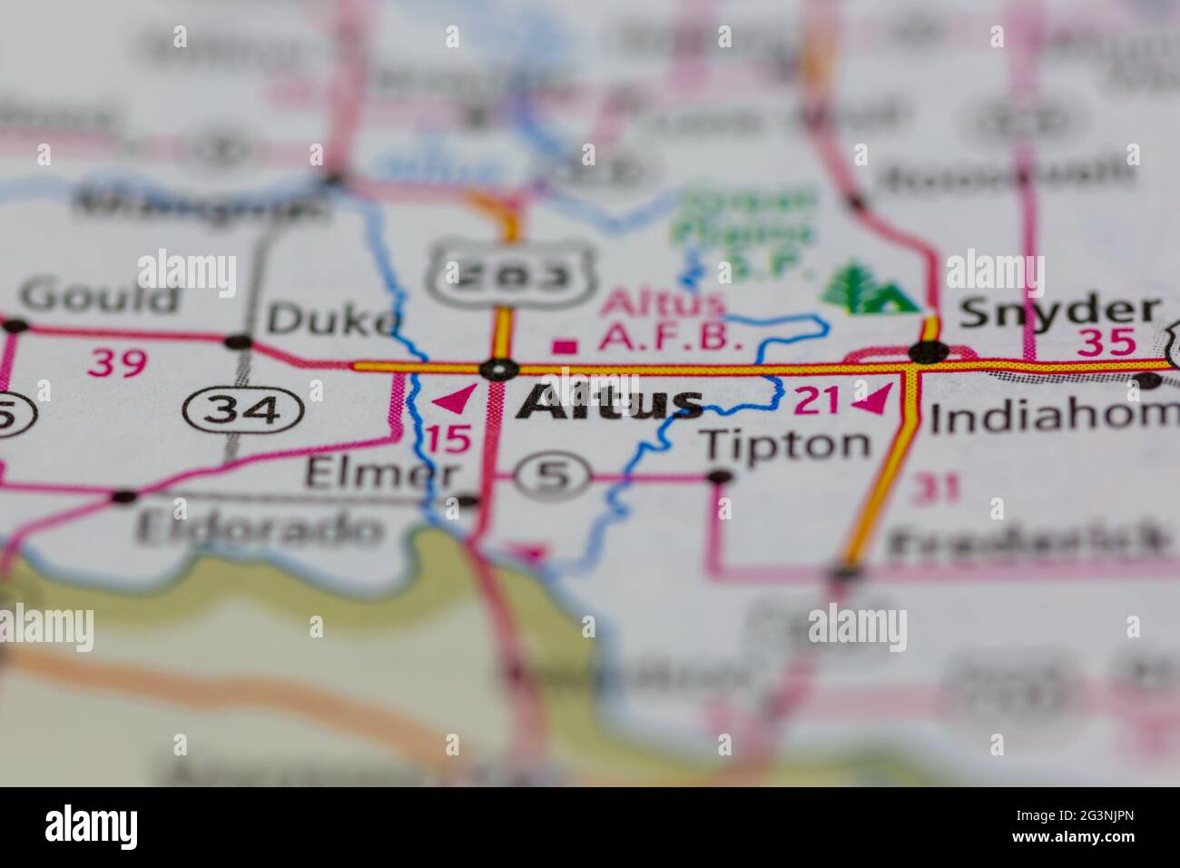 Altus oklahoma on a map hires stock photography and images Alamy