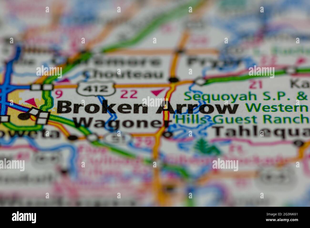 Map of broken arrow oklahoma hires stock photography and images Alamy