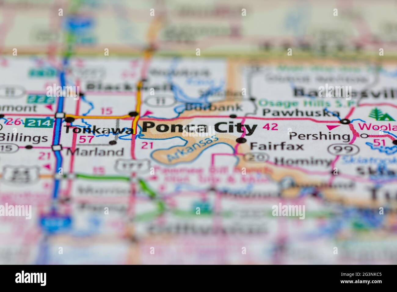 Ponca city map hires stock photography and images Alamy