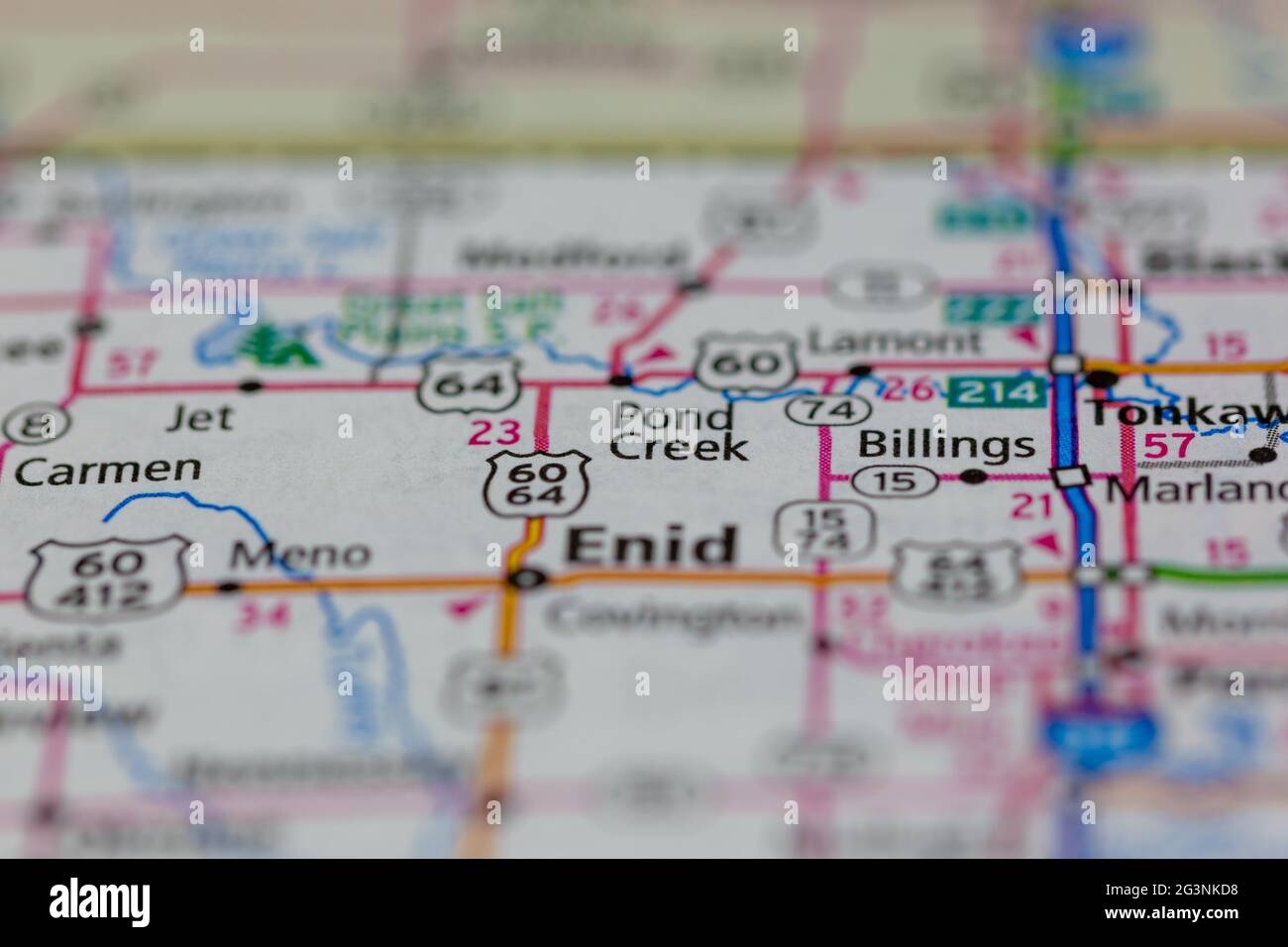 Pond creek oklahoma on a map hires stock photography and images Alamy