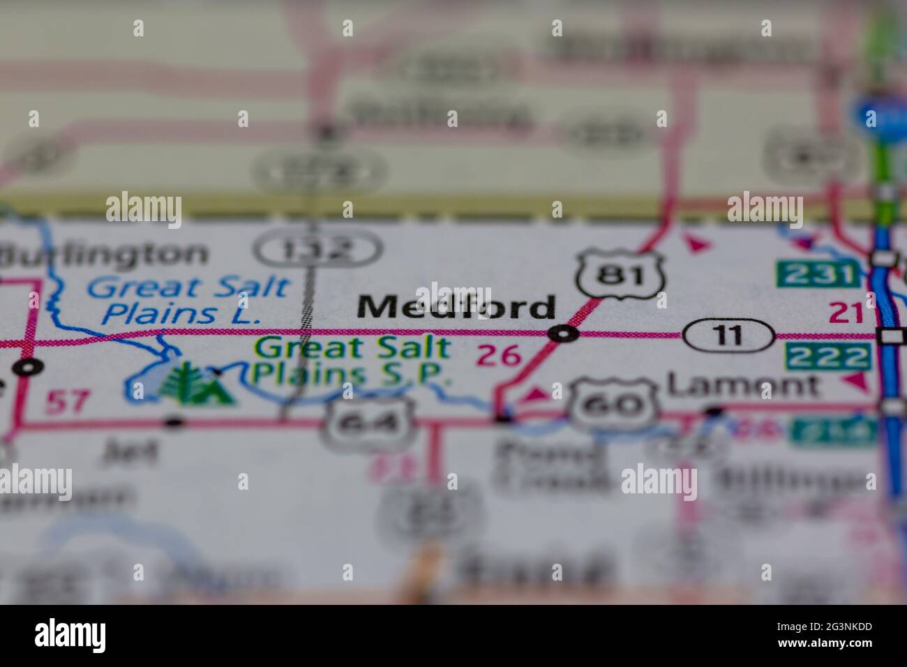 Medford oklahoma on a map hires stock photography and images Alamy