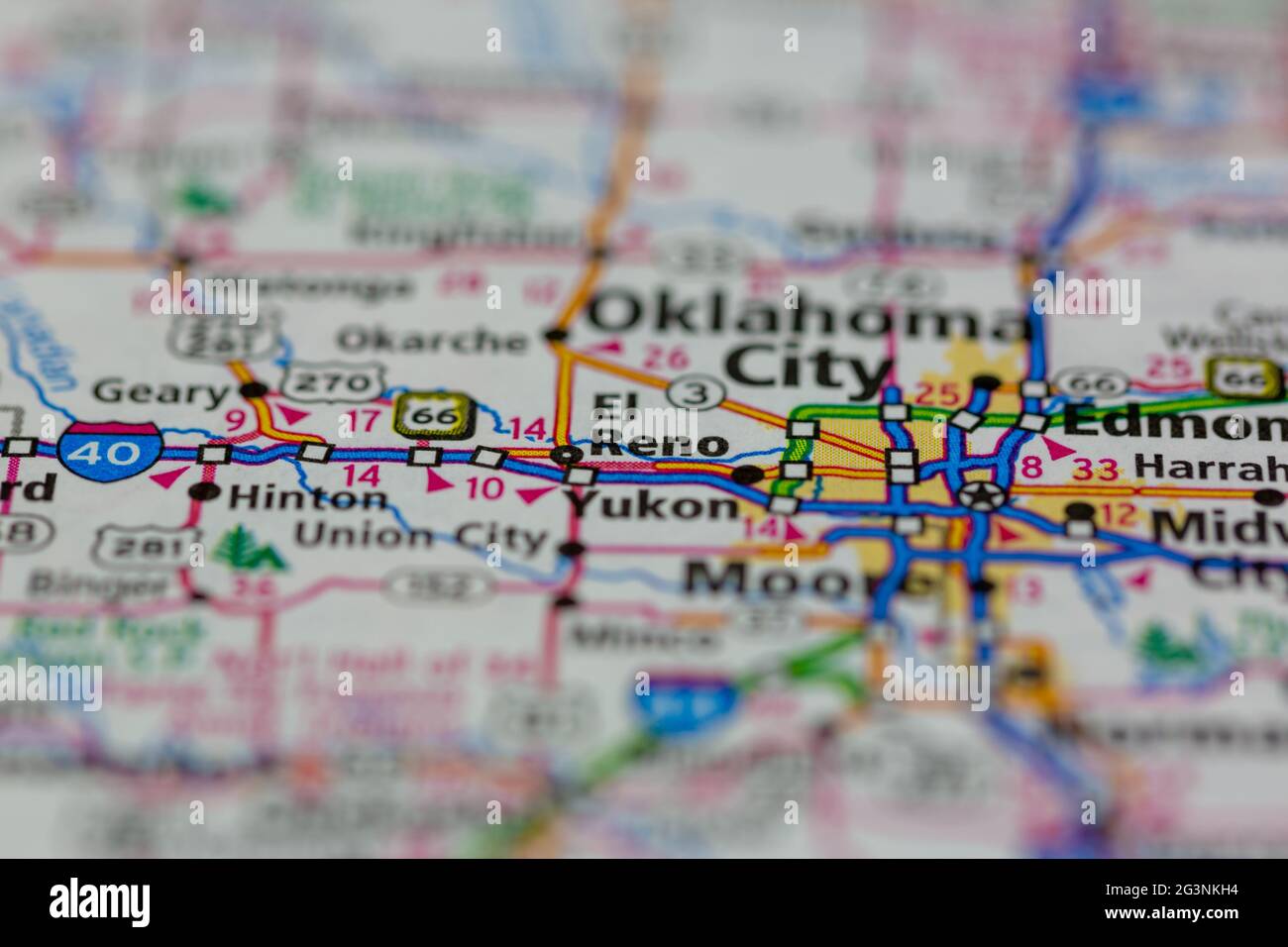 Reno oklahoma on a map hires stock photography and images Alamy