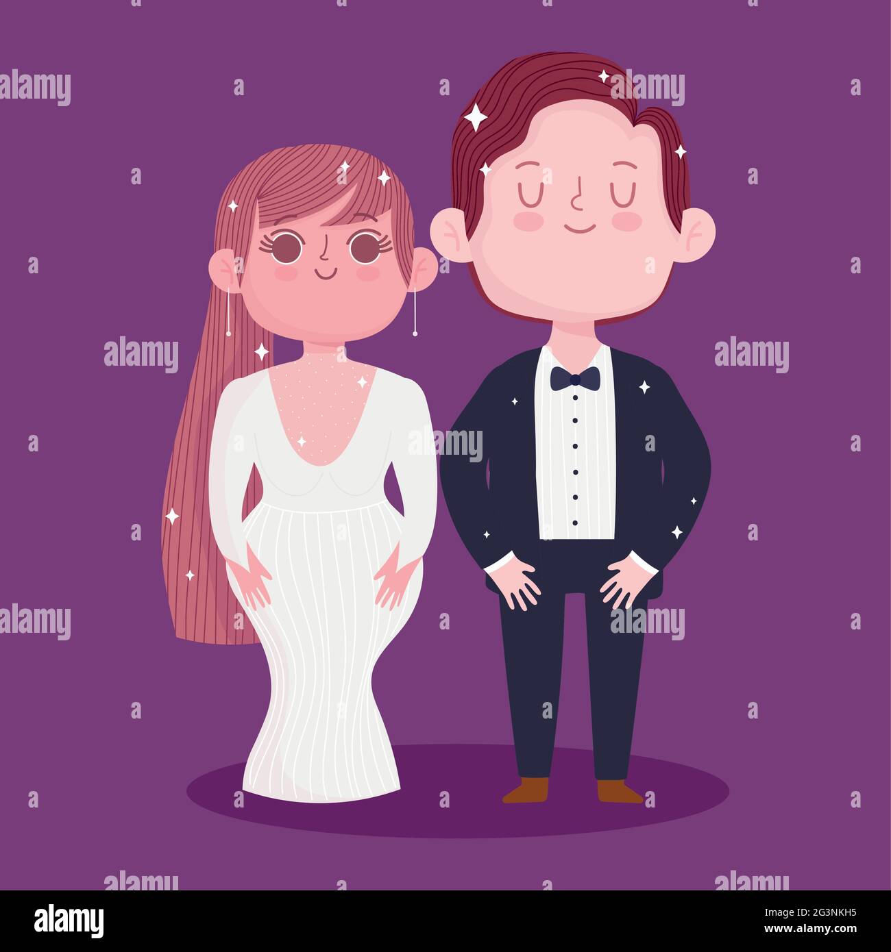 Cartoon Bride Groom Stock Vector Image And Art Alamy 5144