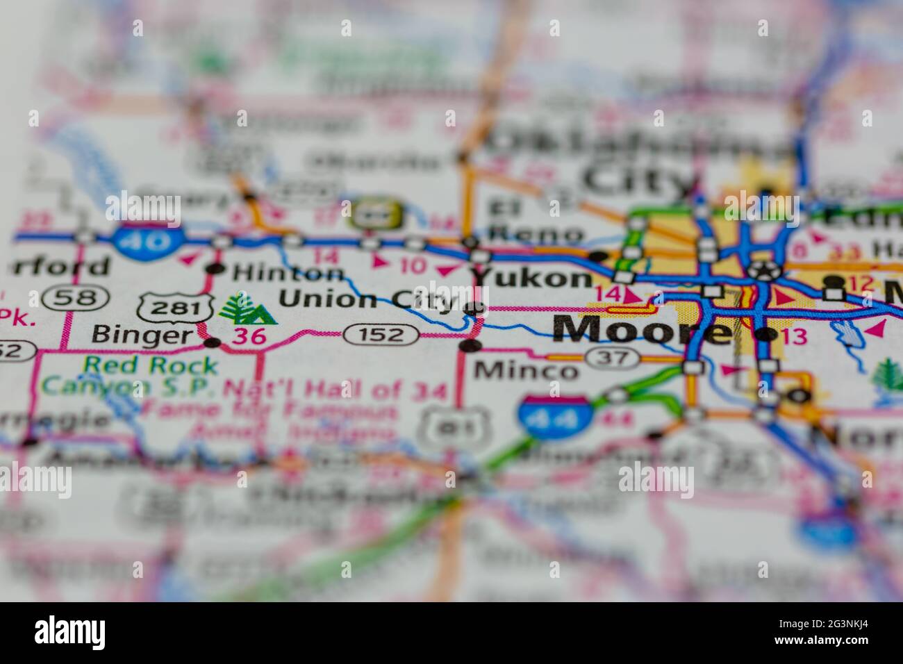 Map of union city oklahoma hires stock photography and images Alamy
