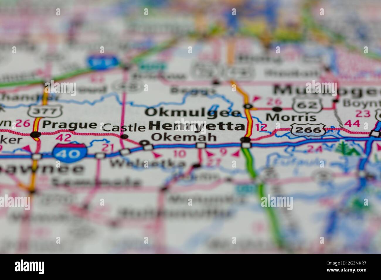 Henryetta oklahoma on a map hires stock photography and images Alamy