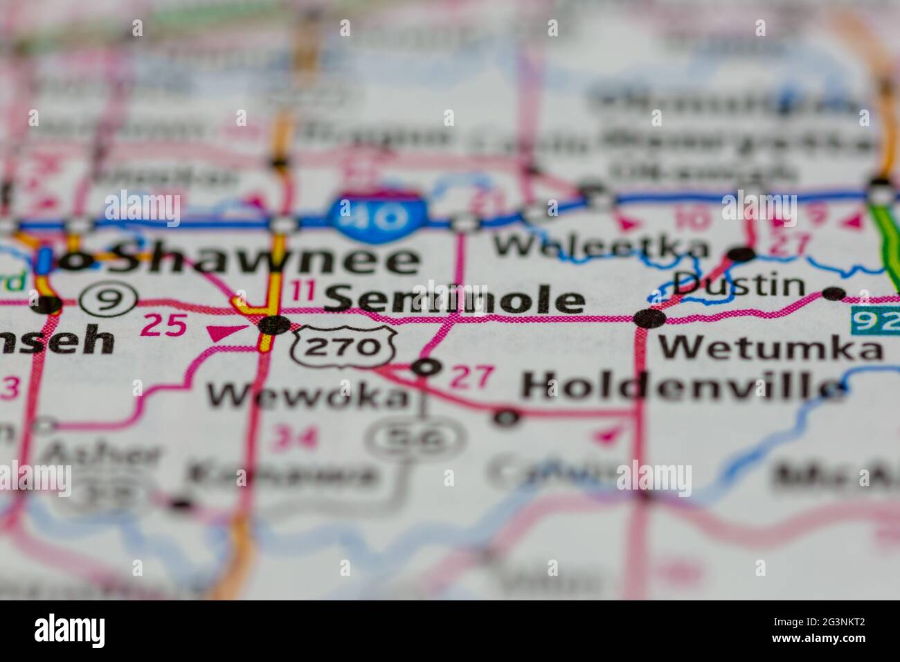 Map of seminole oklahoma hires stock photography and images Alamy