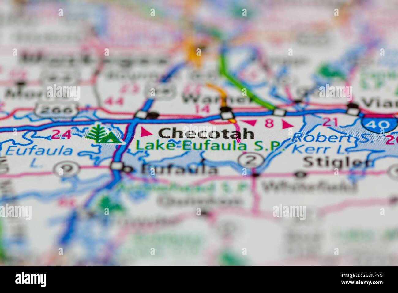 Map of checotah oklahoma hires stock photography and images Alamy