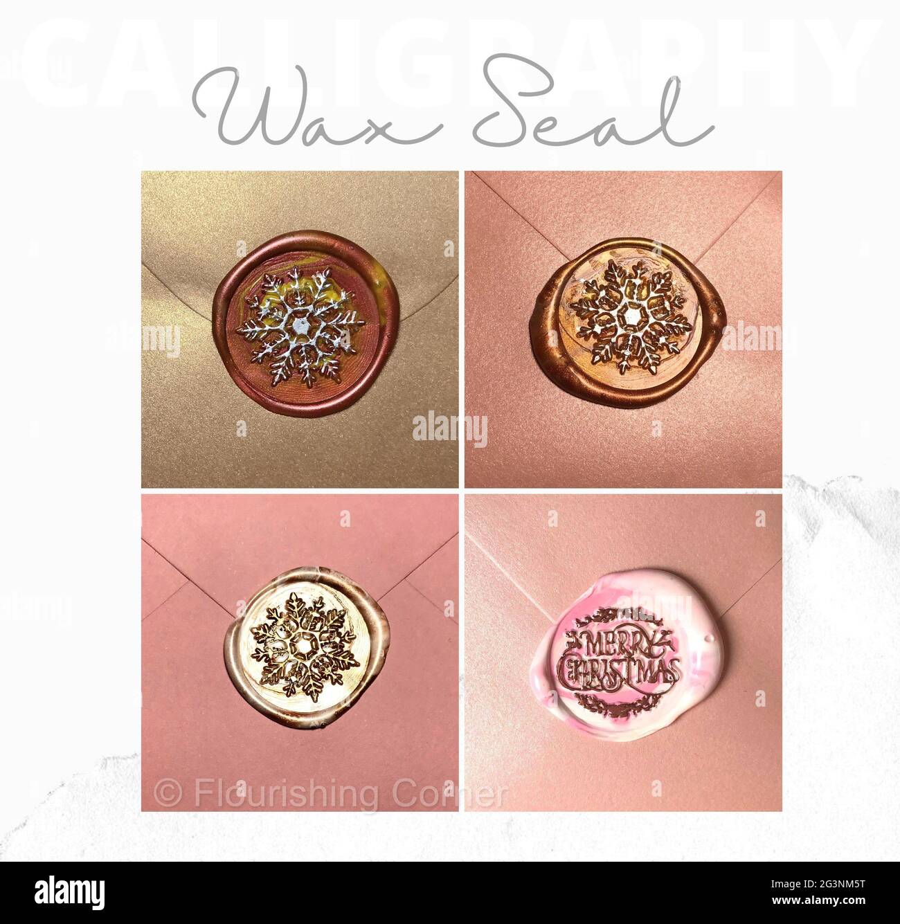 Wax Seals in different styles for wedding or event on envelopes Stock Photo Alamy