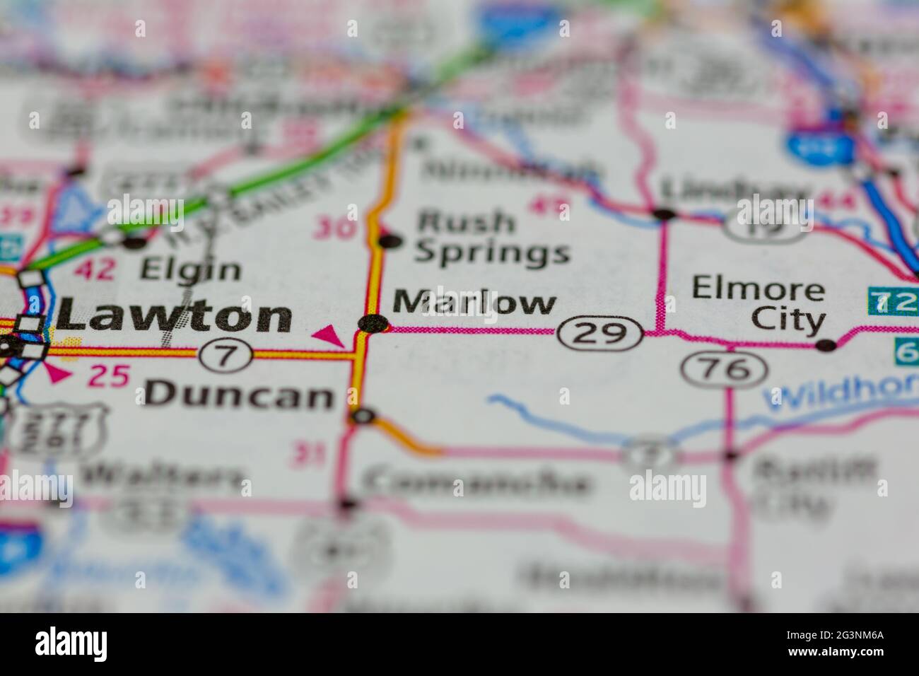 Marlow oklahoma on a map hires stock photography and images Alamy