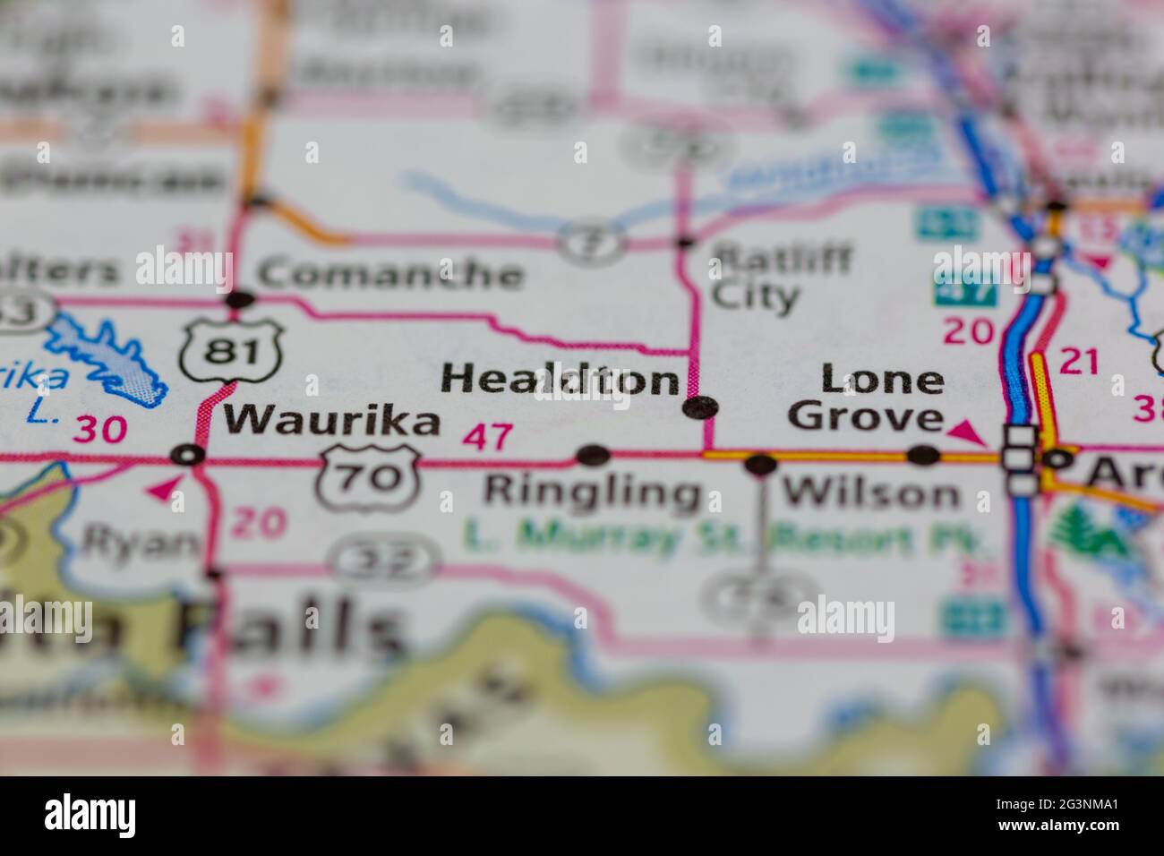Healdton oklahoma on a map hires stock photography and images Alamy
