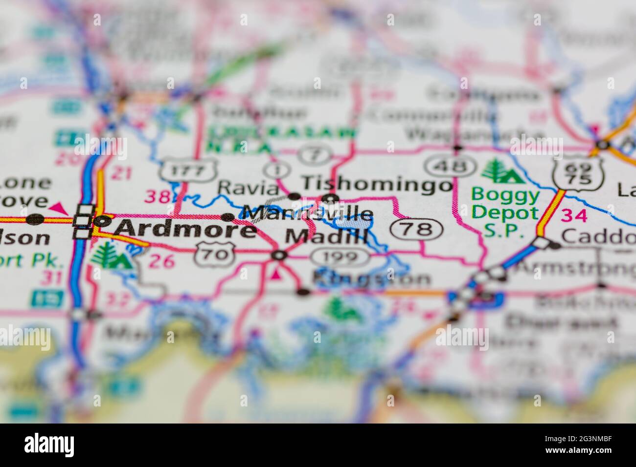 Map of mannsville oklahoma hires stock photography and images Alamy