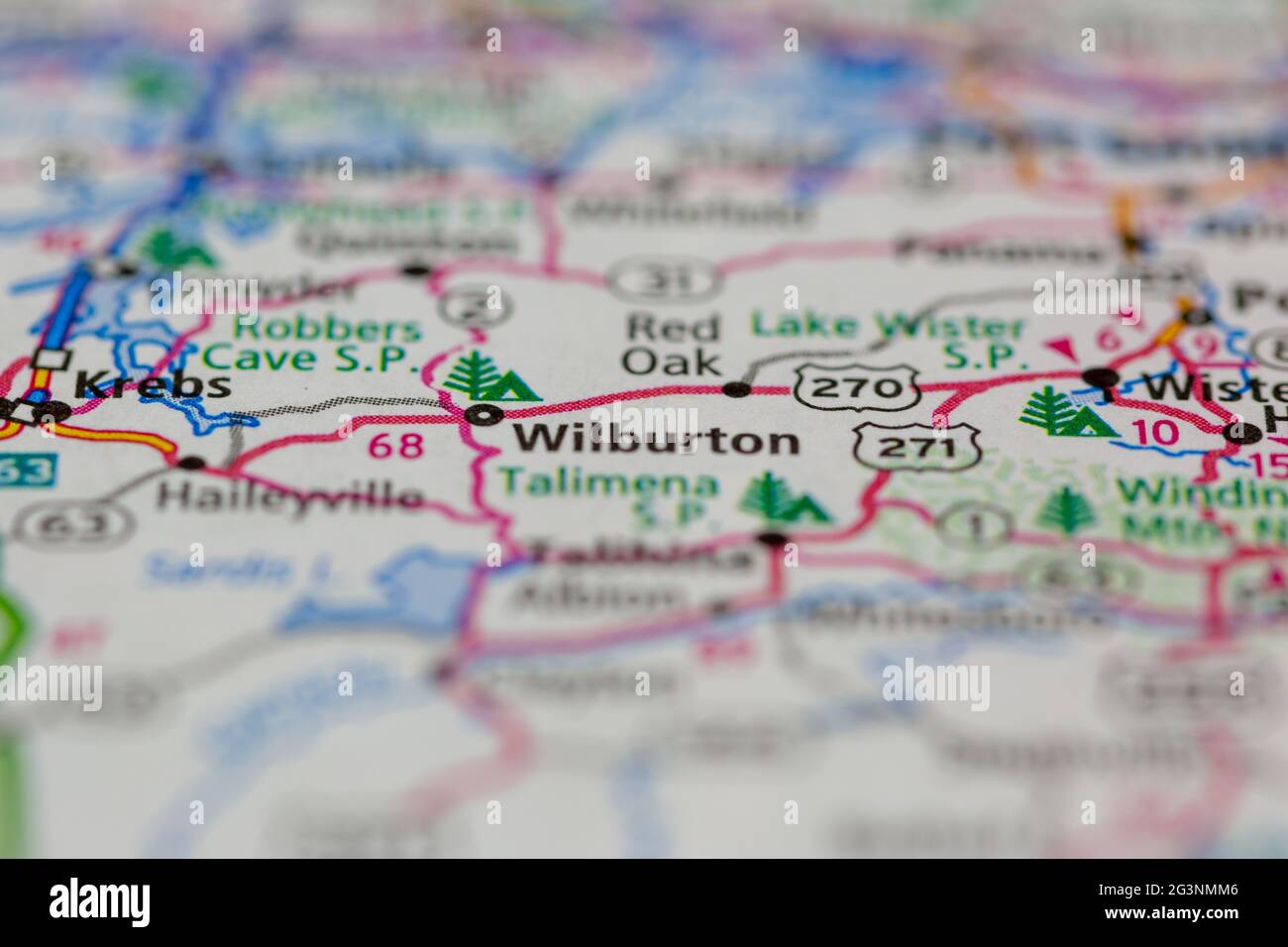 Wilburton oklahoma map hires stock photography and images Alamy
