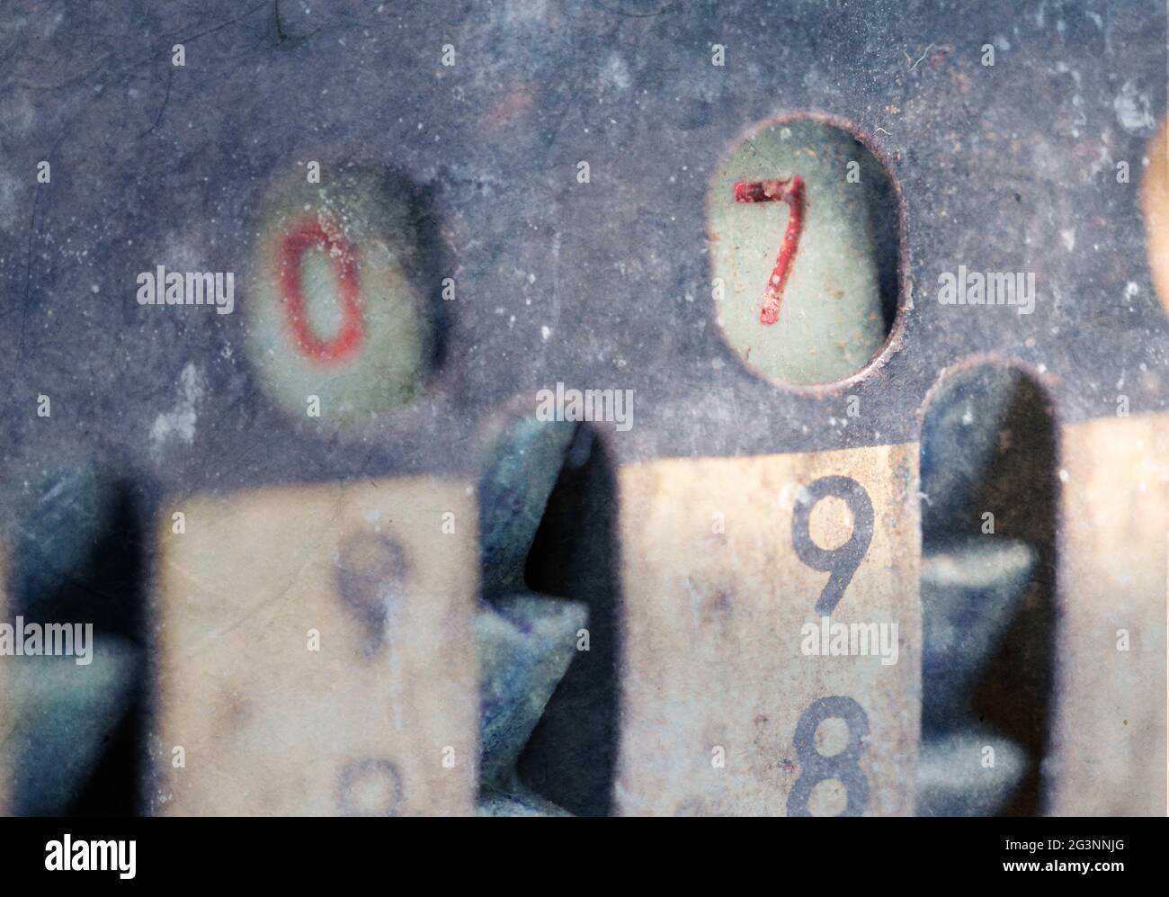 Vintage manual adding machine isolated - 7 Stock Photo - Alamy