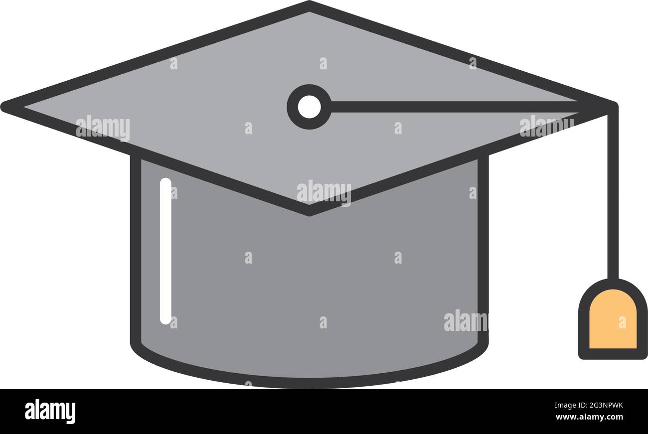 graduation hat education Stock Vector