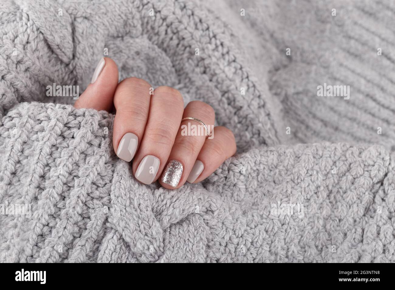 Manicured woman hands Stock Photo