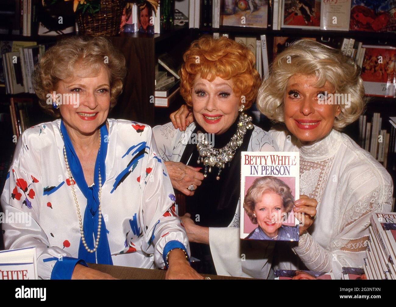 Betty White, Lucille Ball and Carol Channing at a book signing event in ...