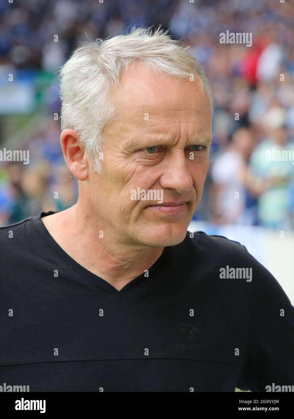 Head coach Christian Streich SC Freiburg DFB DFL 1st football - Bundesliga season 2019-20 Stock Photo