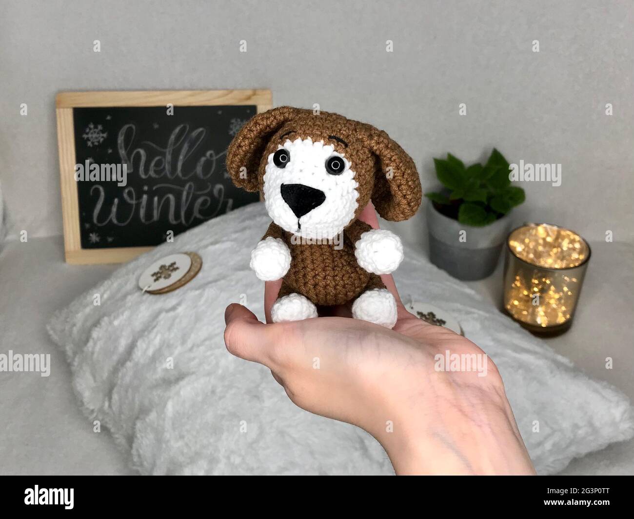 Handmade Crochet Dog Toy