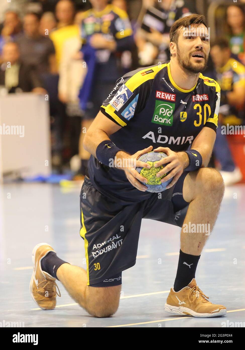 Spanish handball player Gedeon Guardiola Rhein-Neckar LÃ¶wen HBL Liqui Moly Handball Bundesliga 19-20 Stock Photo