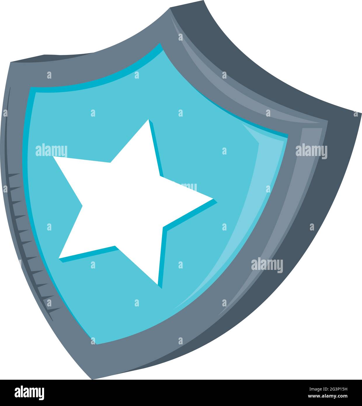 shield with star Stock Vector